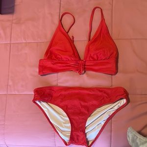 Shade & Shore Red Bikini. Size Medium. No tags, but never worn or washed.